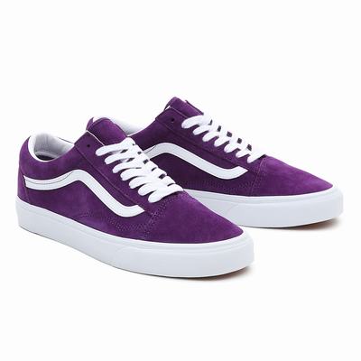 Men's Vans Pig Suede Old Skool Sneakers Purple | USA24793