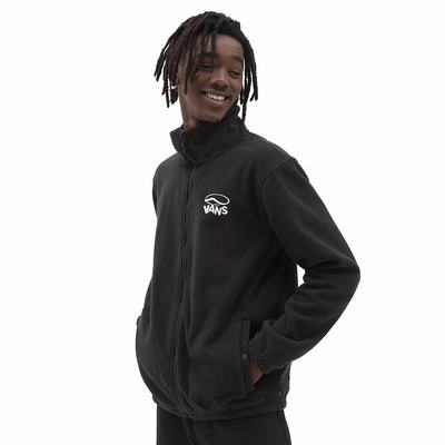 Men's Vans Polar Fleece Sweatshirts Black | USA31295