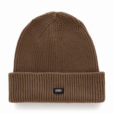 Men's Vans Post Shallow Cuff Beanie Brown | USA98016