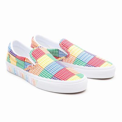 Men's Vans Pride Classic Slip On Shoes Multicolor | USA46392