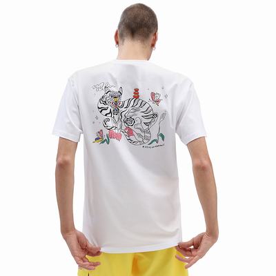 Men's Vans Pride OTW Gallery III T Shirts White | USA90528