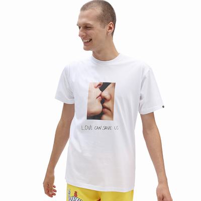 Men's Vans Pride OTW Gallery II T Shirts White | USA58712