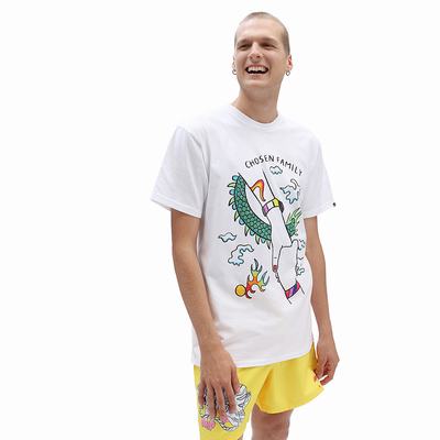 Men's Vans Pride OTW Gallery T Shirts Multicolor / White | USA25473