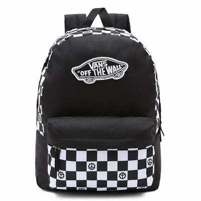 Men's Vans Realm Backpacks Black | USA57380