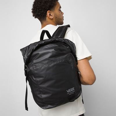 Men's Vans Rolltop Backpacks Black | USA73498