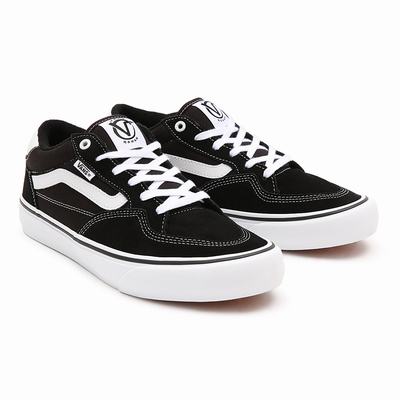 Men's Vans Rowan Sneakers Black | USA79826