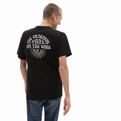 Men's Vans Seer Sun T Shirts Black | USA19386