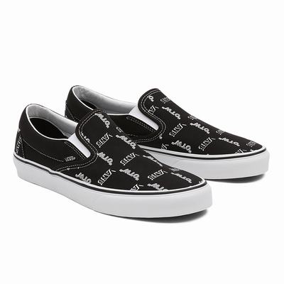 Men's Vans Shadow Vans Classic Slip On Shoes Black | USA98304