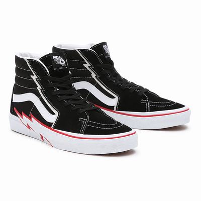 Men's Vans Sk8-Hi Bolt Sneakers Black | USA70213