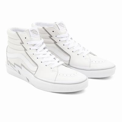 Men's Vans Sk8-Hi Bolt Sneakers White | USA61945