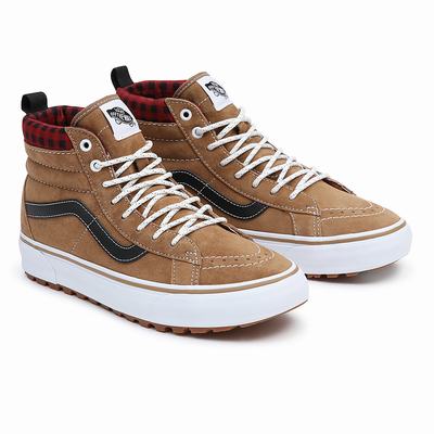 Men's Vans Sk8-Hi MTE-1 Sneakers Brown | USA40658