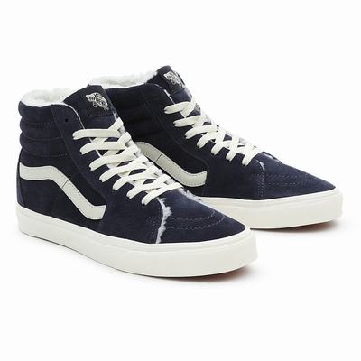 Men's Vans Sk8-Hi Sneakers Blue | USA01736