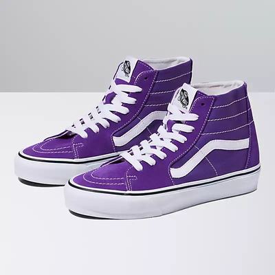 Men's Vans Sk8-Hi Tapered High Top Shoes Purple | USA62309