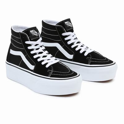 Men's Vans Sk8-Hi Tapered Stackform Sneakers Black | USA64312