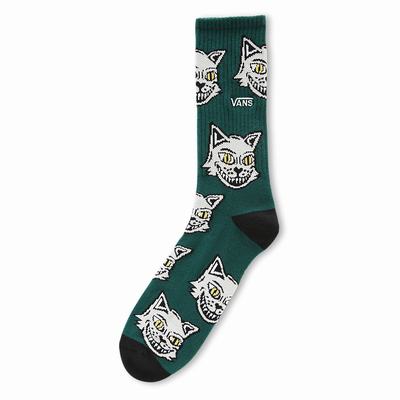 Men's Vans Skate Graphic Crew (1 Pair) Socks Green | USA50978