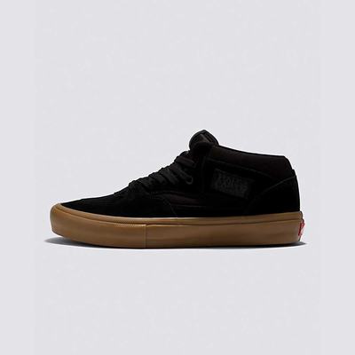 Men's Vans Skate Half Cab Skate Shoes Black | USA28957