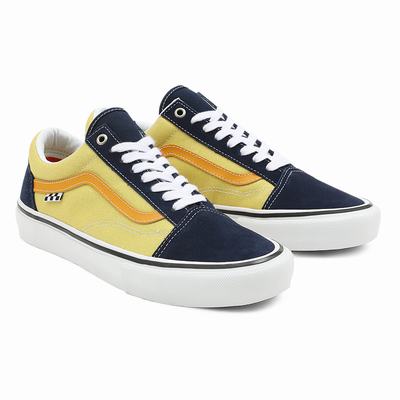 Men's Vans Skate Old Skool Sneakers Blue | USA47653