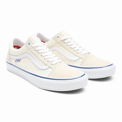 Men's Vans Skate Old Skool Sneakers White | USA61938