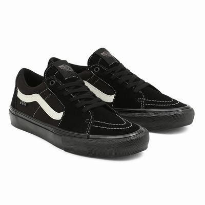 Men's Vans Skate Sk8-Low Sneakers Black | USA80726