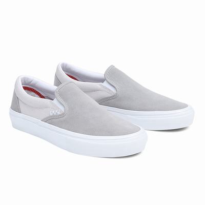 Men's Vans Skate Slip On Shoes White | USA93150