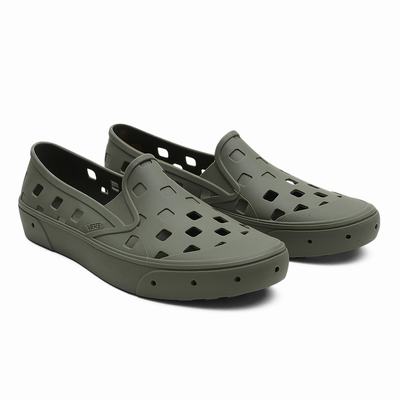 Men's Vans Slip-On TRK Slip On Shoes Green | USA72340