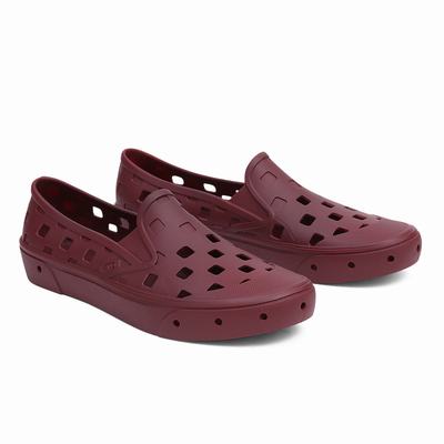 Men's Vans Slip-On TRK Slip On Shoes Red | USA92706