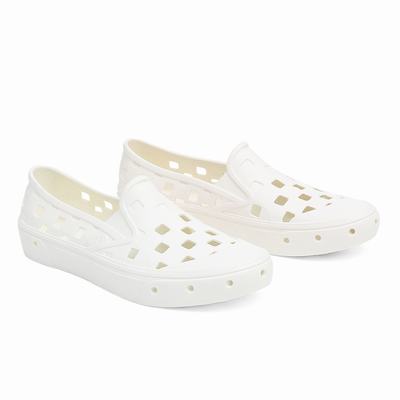 Men's Vans Slip-On TRK Slip On Shoes White | USA54986