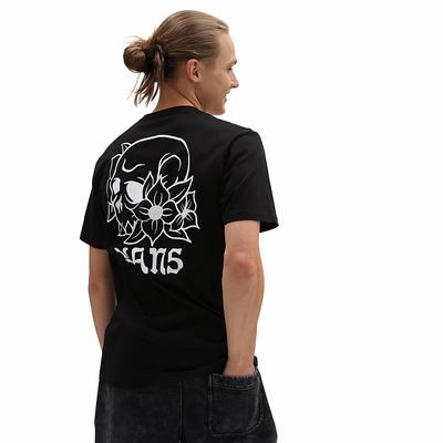 Men's Vans Spring Fever T Shirts Black | USA95147