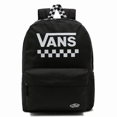 Men's Vans Street Sport Realm Backpacks Black | USA15398