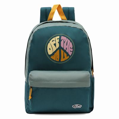 Men's Vans Street Sport Realm Backpacks Green | USA97526