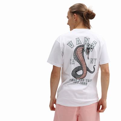 Men's Vans Striked T Shirts White | USA75892