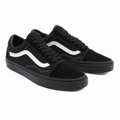 Men's Vans Suede/Canvas Old Skool Sneakers Black | USA85493