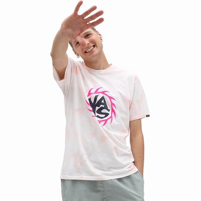 Men's Vans Summer Camp Tie Dye T Shirts Pink | USA12740