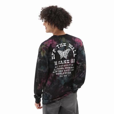 Men's Vans Tri Tie Dye Long Sleeve T Shirts Multicolor | USA01256