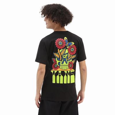 Men's Vans Vibin T Shirts Black | USA57849