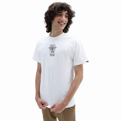 Men's Vans Wafflin T Shirts White | USA94270