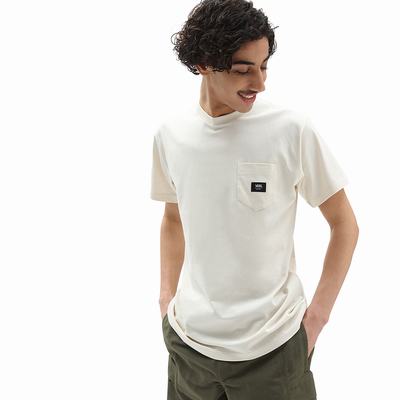 Men's Vans Woven Patch Pocket T Shirts White | USA24780