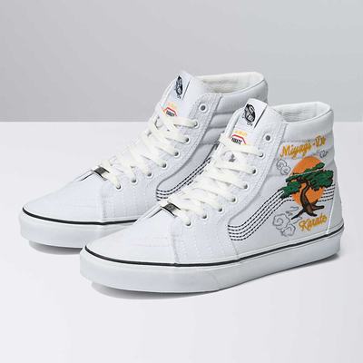 Men's Vans X Cobra Kai Sk8-Hi Sneakers White | USA84169