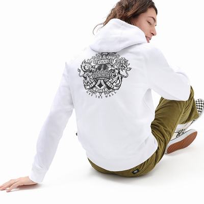 Men's Vans X Dan Lacey Versa Standard Hoodie White | USA56193