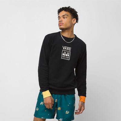 Men's Vans X Juju SC Crew Sweatshirts Black | USA24063