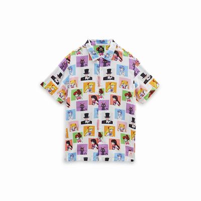 Men's Vans X Pretty Guardian Sailor Moon Woven Shirts White | USA74806