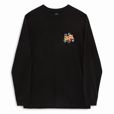 Men's Vans X Pretty Guardian Sailor Moon Graphic Long Sleeve T Shirts Black | USA98421