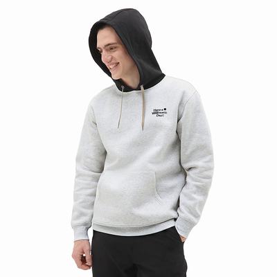 Men's Vans tastic Opposite Hoodie White | USA83194