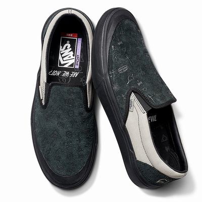 Men's Vans x Cult BMX Slip On Shoes Black | USA45023