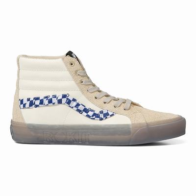 Men's Vans x Rokit Sk8-Hi 38 DX Sneakers Beige | USA46327