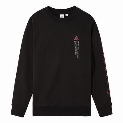 Women's Vans 66 Supply Crew Sweatshirts Black | USA27409