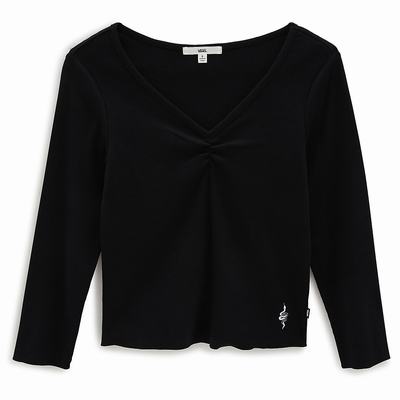 Women's Vans Ainara Top T Shirts Black | USA42507