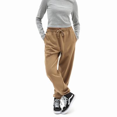 Women's Vans Armanto Fleece Pants Brown | USA71953