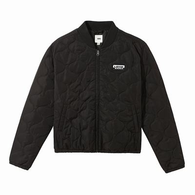 Women's Vans Boom Boom Bomber Jackets Black | USA83097