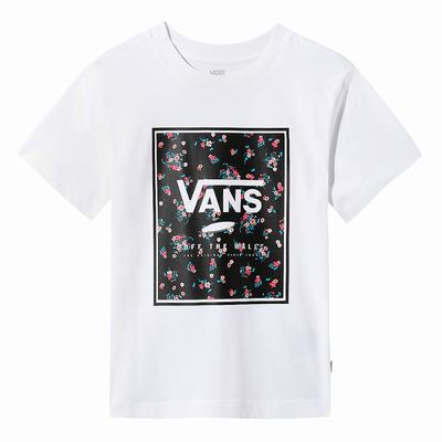 Women's Vans Boxed In Crew Tee T Shirts White | USA58164